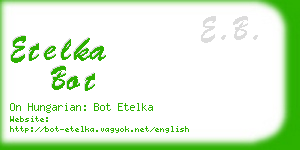 etelka bot business card